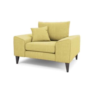 Galaxy Design Quartz Series Single Seat Sofa – Poly Cotton Fabric, Pure Wood Base, Beige Model GDQS-3060-03S